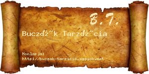 Buczák Tarzícia névjegykártya